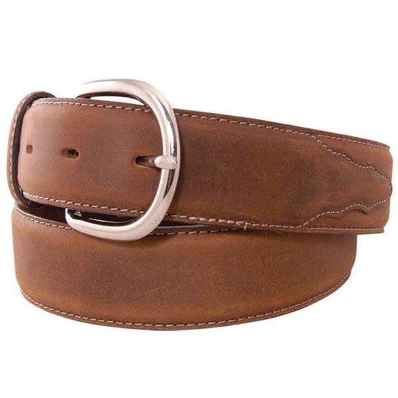Silver Creek Accessories - Unisex Western Silver Creek Classic Brown Leather Belt Size 36 Item 53709